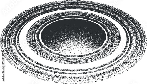 Illustration of a ringed planet resembling Saturn in a cosmic space environment