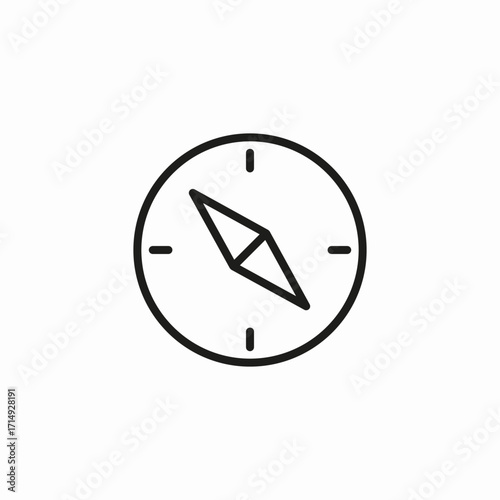 compass with markers icon sign vector