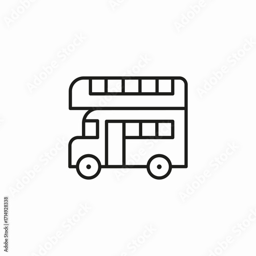 double decker bus icon sign vector