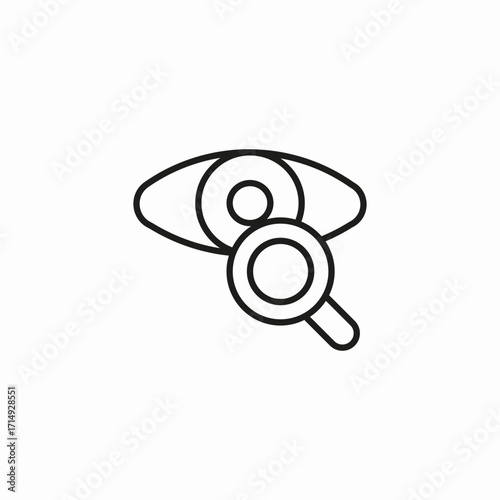 eye magnifying glass icon sign vector