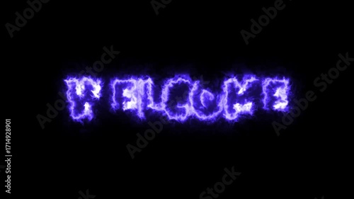 welcome typography transparent composition video
