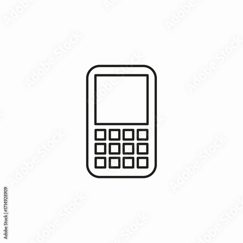 keypad phone cellphone icon sign vector