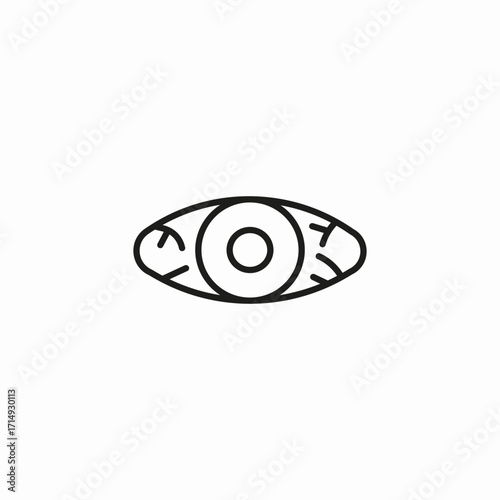 wide eye icon icon sign vector