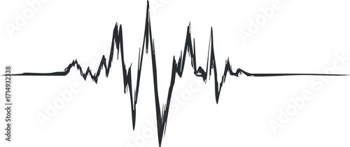 Stylized representation of a heartbeat waveform illustrating health and vitality in a minimalistic design.