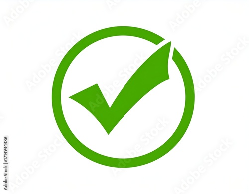 Green checkmark in a circle on a white background Free Download Green checkmark in a circle on a white background - GFXLoad