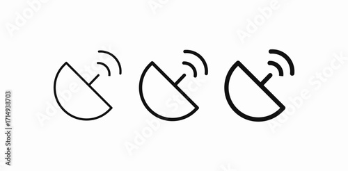 satellite dish antenna icon sign vector
