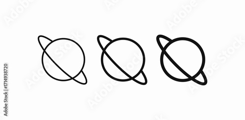 saturn planet icon icon sign vector