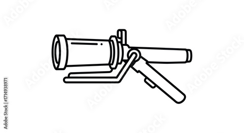 Medical Otoscope Instrument with Handle and Lens.