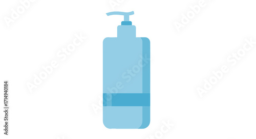 Light Blue Pump Bottle for Liquid Soap or Sanitizer.