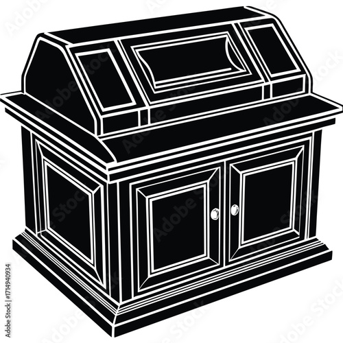 teller counter vector on white background
