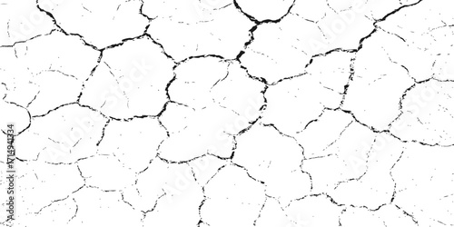 Abstract, dry, and cracked earth texture on a rough, arid surface, resembling a desert ground after a long drought. drought season, mud, cracks, textured, warming