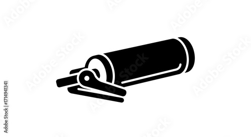 Black Silhouette of a Compressed Gas Spray Can.