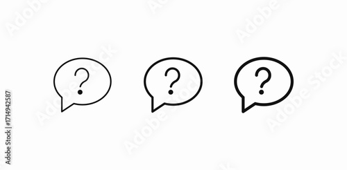 question mark bubble icon sign vector