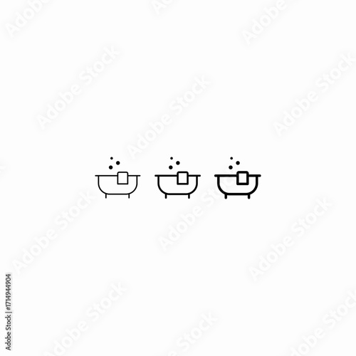 bath tub foam icon sign vector