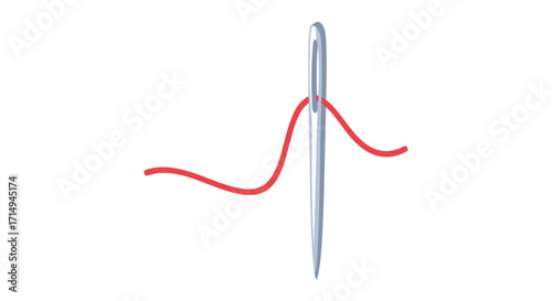 Red Thread Passed Through a Silver Needle.