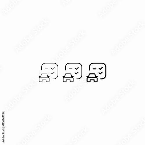 car service check icon sign vector