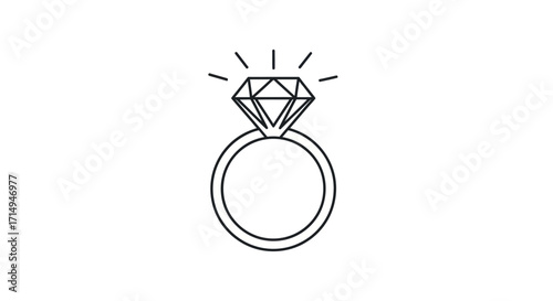 Elegant Diamond Engagement Ring with Sparkling Facets.