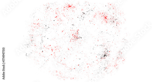 Chaotic grunge ink particles. Abstract texture with grain and stain. Art rough stylized texture banner, wallpaper. Backdrop with spots, cracks, dots, chips. Monochrome print
