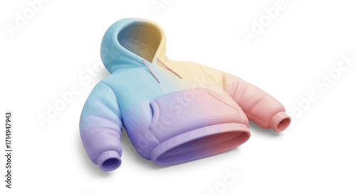 Cozy Pastel Gradient Hoodie with Front Pocket.