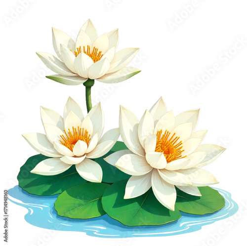 white water lily