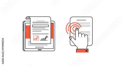Digital document signing and touchscreen interaction in modern workflow