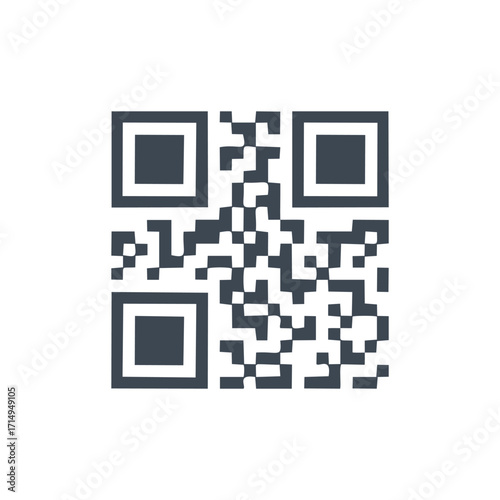 Dark Gray QR Code Icon QR code scan