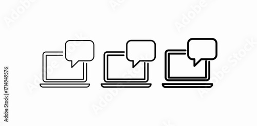 computer message bubble icon sign vector