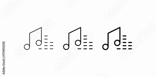 music note soundbar icon sign vector