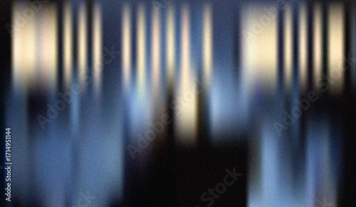 Abstract blurred vertical light streaks, textured with subtle noise, creating a moody, cinematic background ideal for film noir or tech designs.