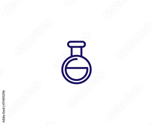 Vector illustration of a flask in a minimalist style on a white background