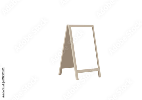 Aframe sign neutral frame blank white insert angled view minimalistic design
