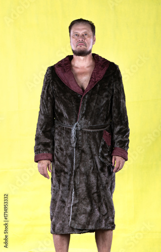 rich old man in a dressing gown