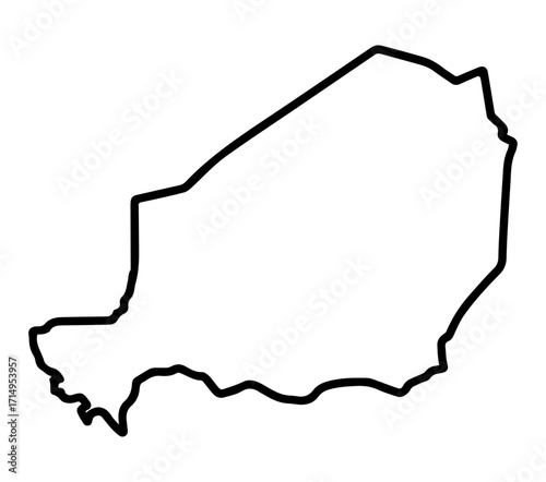 Outline map of Niger