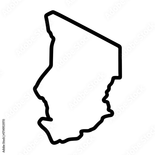 Outline map of Chad