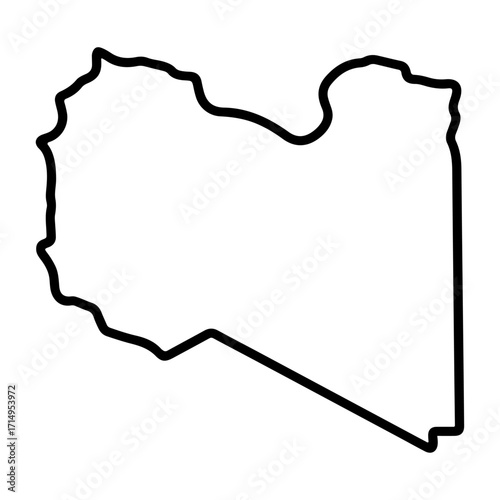 Outline map of Libya