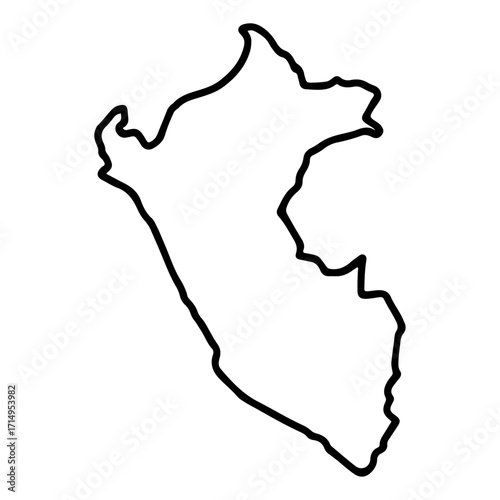Outline map of Peru