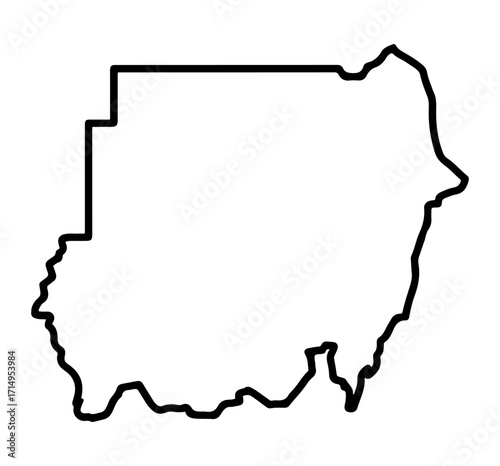 Outline map of Sudan