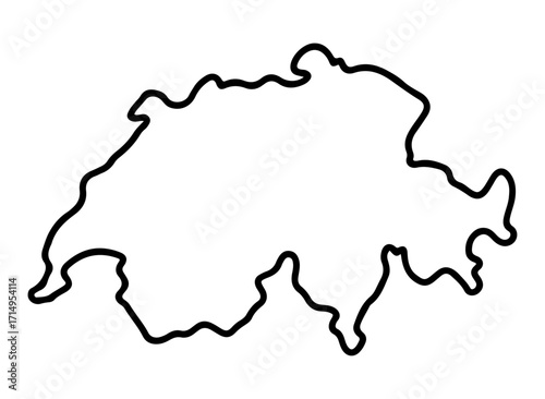 Switzerland map outline