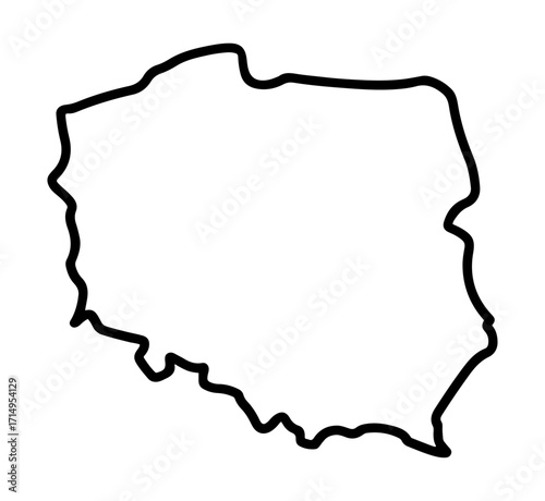 Outline map of Poland