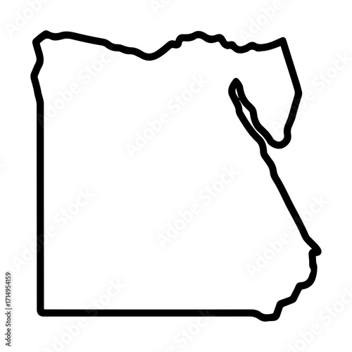 Outline map of Egypt
