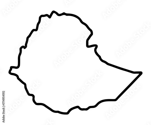 Outline map of Ethiopia
