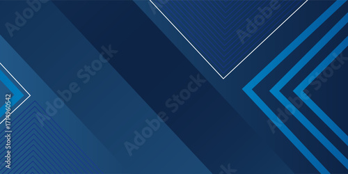 Dynamic fluid blue geometric with hexagon lines gradient background.