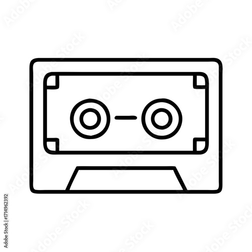 Retro cassette tape vector illustration for music lovers and vintage technology enthusiasts design