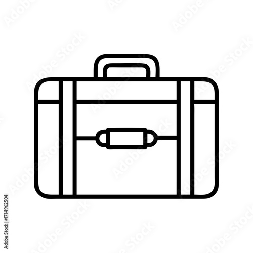 Suitcase icon vector illustration baggage luggage travel briefcase business trip bag symbol 90