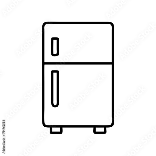 Refrigerator fridge freezer appliance kitchen cooling refrigeration home appliance outline drawing