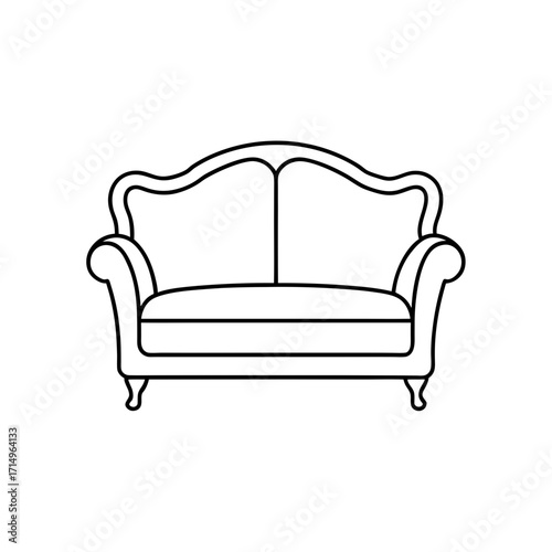 sofa line art 