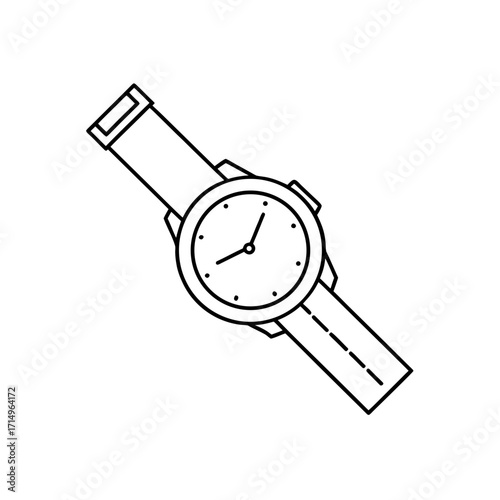 watch line art 