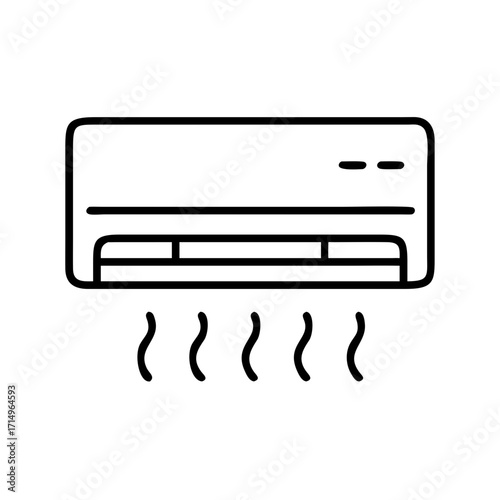 Air conditioner ac unit cooling system hvac appliance home comfort climate control vector icon design