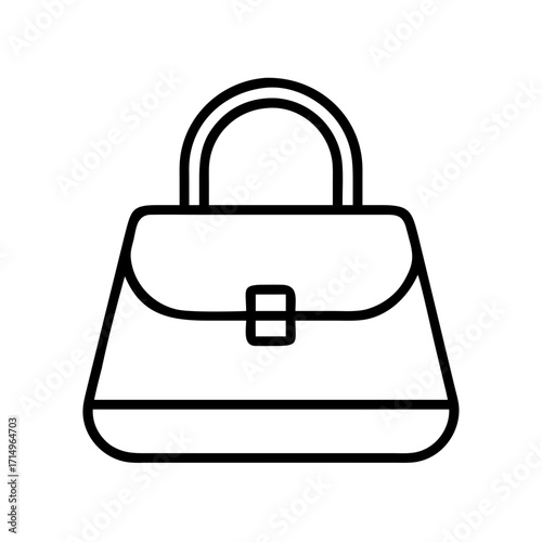 Vector drawing of a stylish handbag purse tote bag for women fashion accessories and style guide