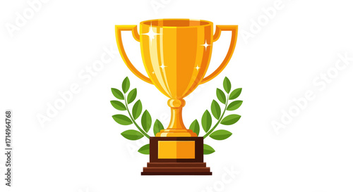 Golden Trophy with Laurel Wreath Award.